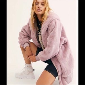 NWT Free People Lavendar Faux Fur Jacket!